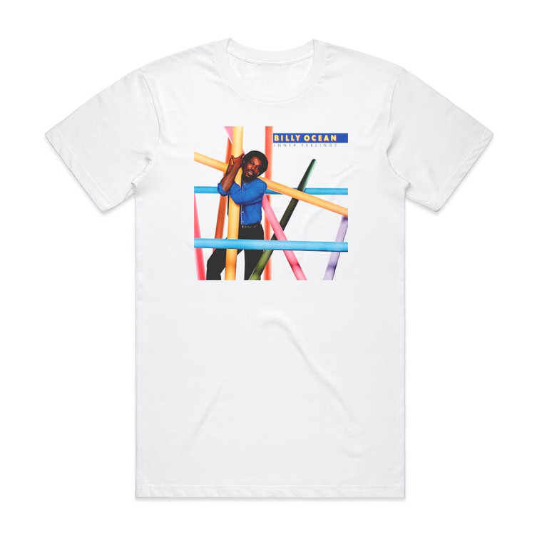 Billy Ocean Inner Feelings Album Cover T-Shirt White Billy Ocean Inner Feelings Album Cover T-Shirt White