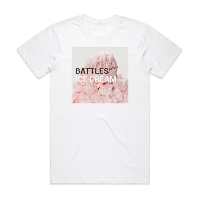 Battles Ice Cream Album Cover T-Shirt White