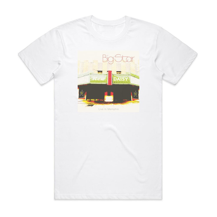 Big Star Live In Memphis Album Cover T-Shirt White