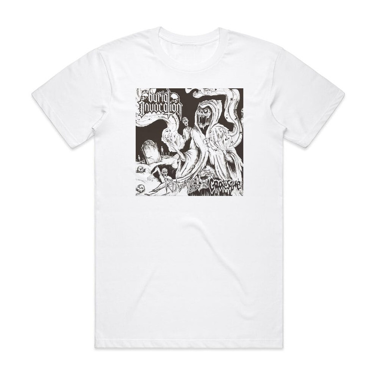 Burial Invocation Rituals Of The Grotesque Album Cover T-Shirt White