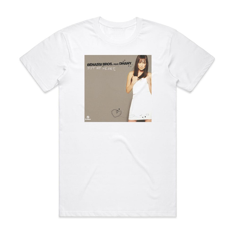 Benassi Bros_ Hit My Heart Album Cover T-Shirt White