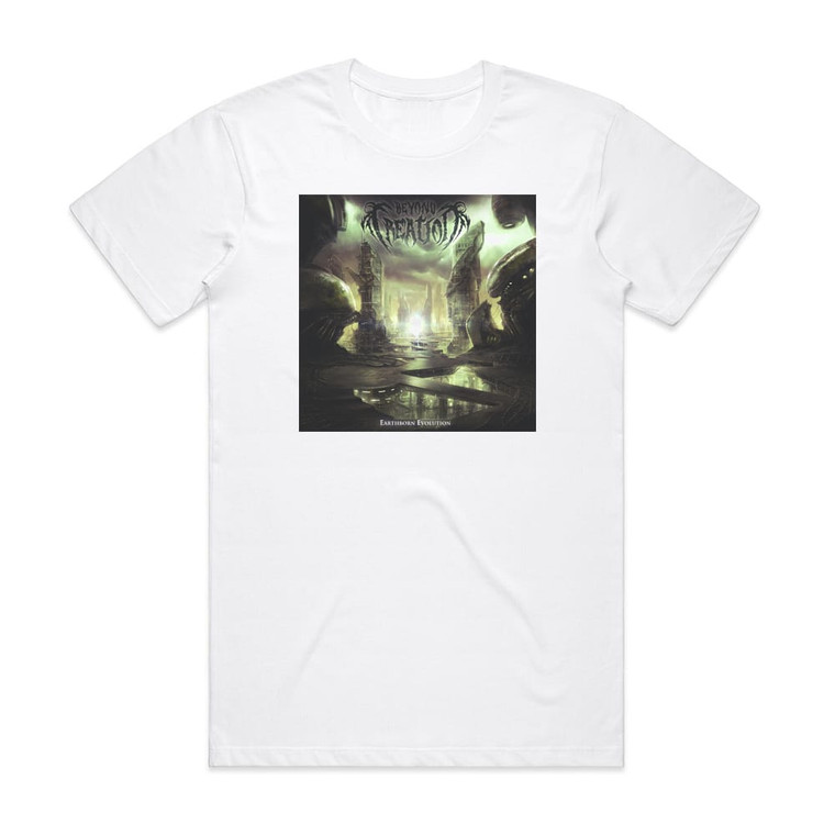 Beyond Creation Earthborn Evolution Album Cover T-Shirt White