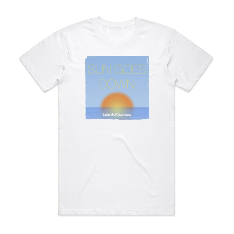 Blank and Jones Sun Goes Down Album Cover T-Shirt White