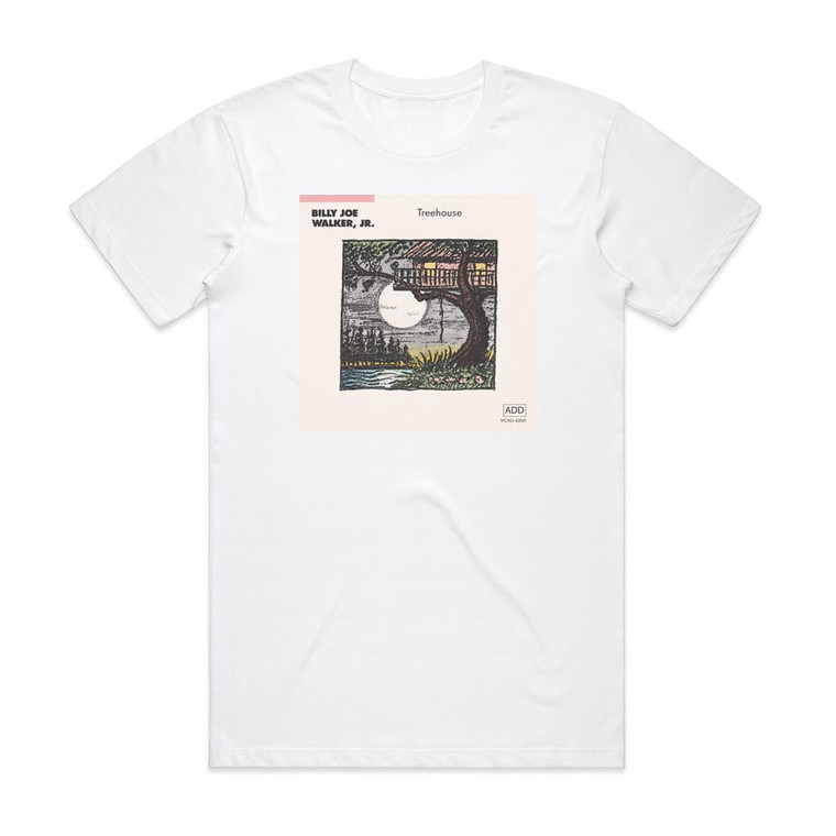 Billy Joe Walker Jr Treehouse Album Cover T-Shirt White