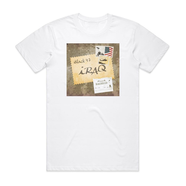 Black 47 Iraq Album Cover T-Shirt White