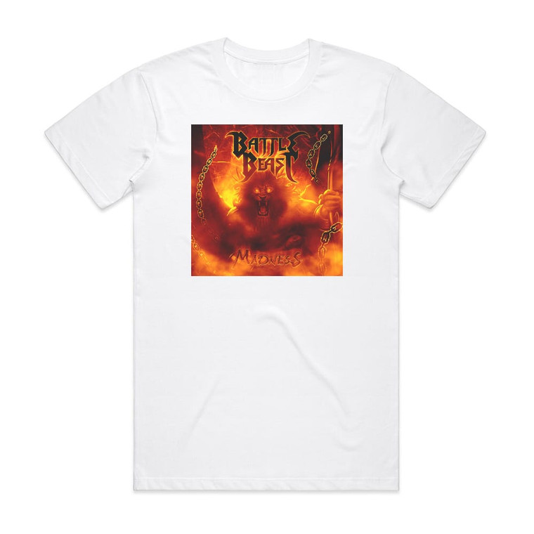 Battle Beast Madness Album Cover T-Shirt White