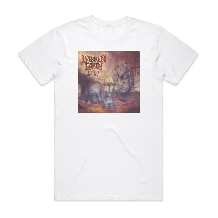 Barren Earth The Devils Resolve Album Cover T-Shirt White Barren Earth The Devils Resolve Album Cover T-Shirt White