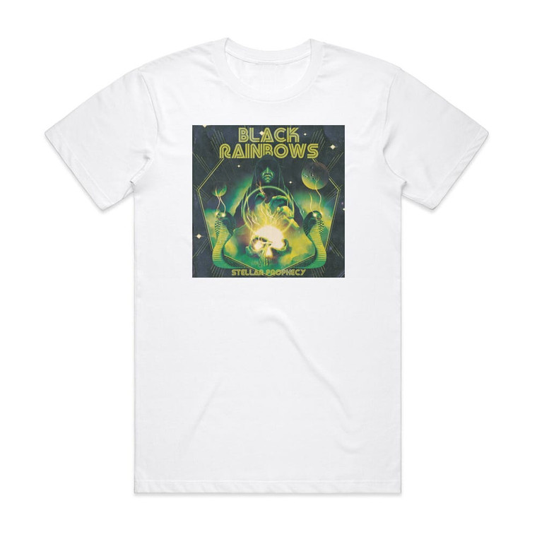 Black Rainbows Stellar Prophecy Album Cover T-Shirt White