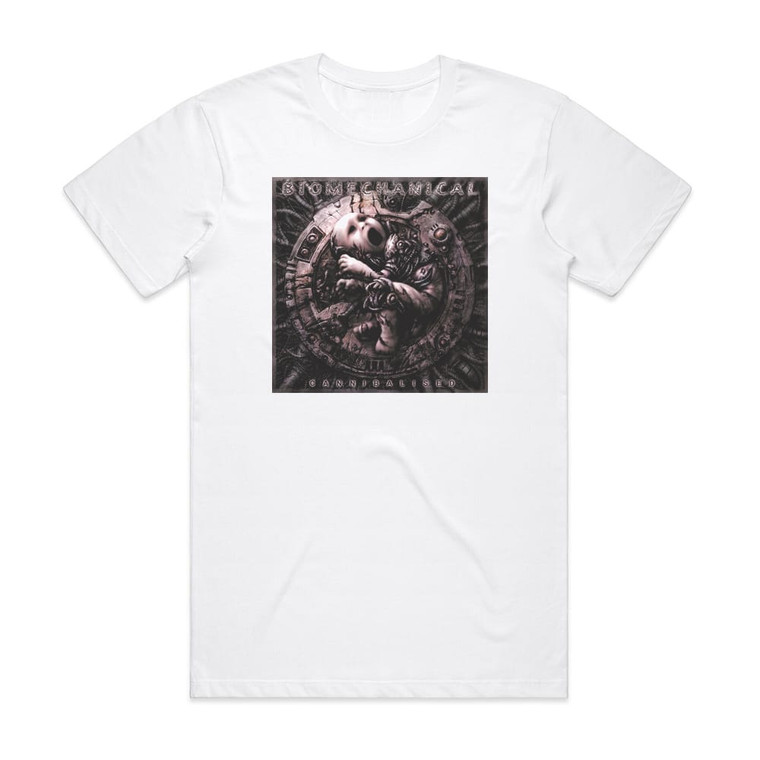 Biomechanical Cannibalised Album Cover T-Shirt White