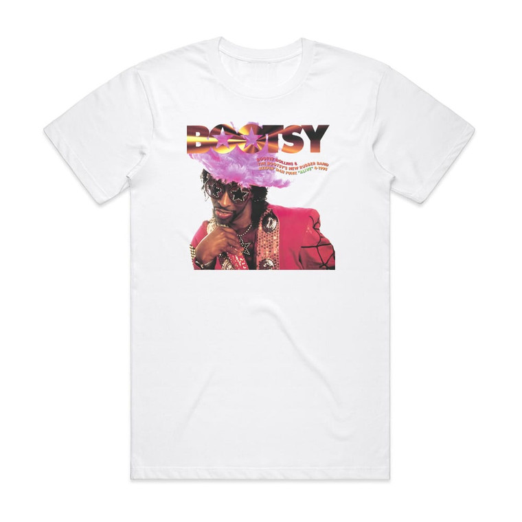 Bootsy Collins Keepin Dah Funk Alive Album Cover T-Shirt White Bootsy Collins Keepin Dah Funk Alive Album Cover T-Shirt White