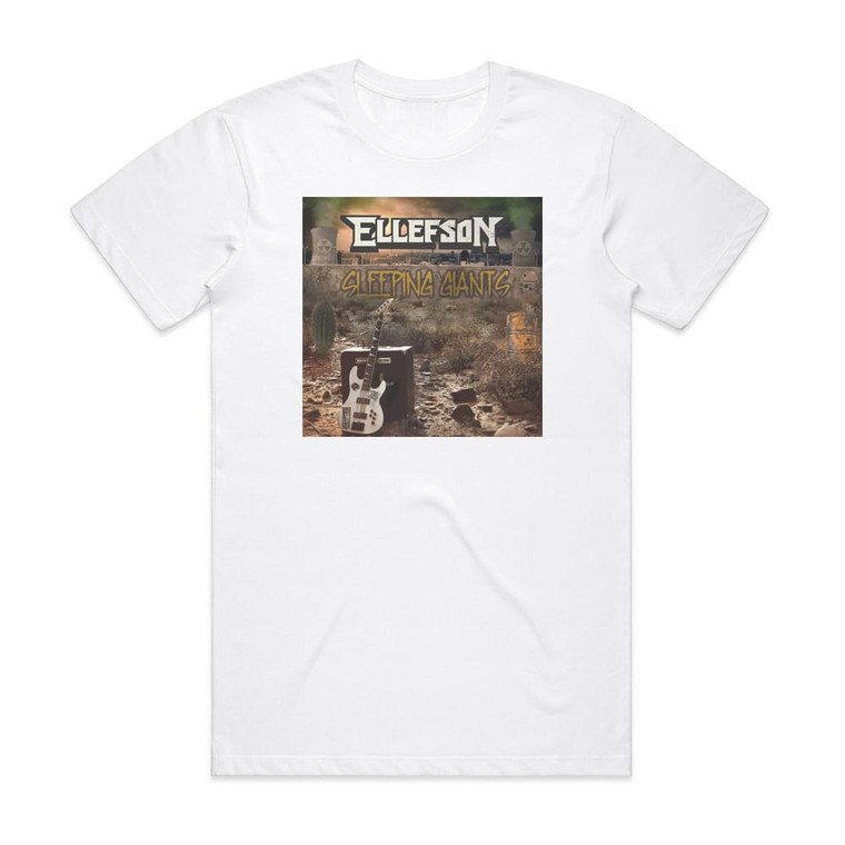 David Ellefson Sleeping Giants Album Cover T-Shirt White