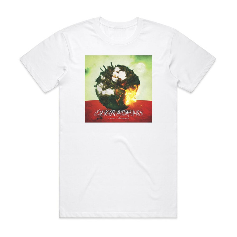 Degradead A World Destroyer Album Cover T-Shirt White