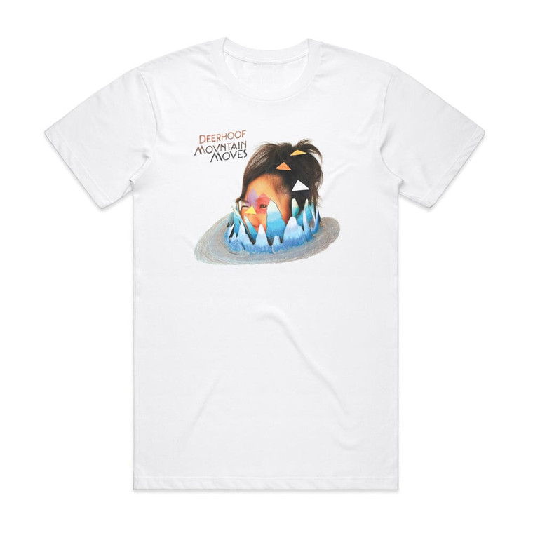 Deerhoof Mountain Moves Album Cover T-Shirt White
