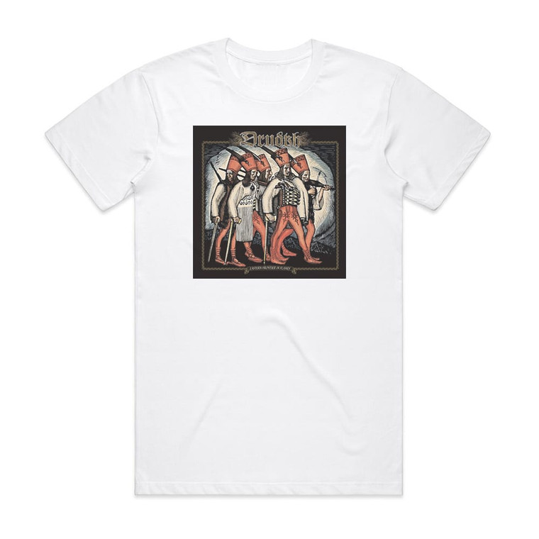 Drudkh Eastern Frontier In Flames Album Cover T-Shirt White