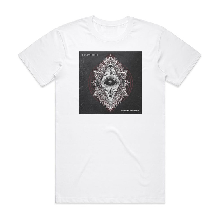 Deadthrone Premonitions Album Cover T-Shirt White
