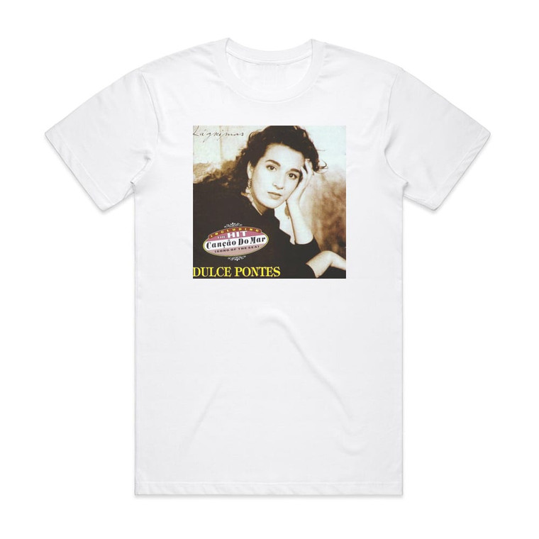 Dulce Pontes Lgrimas Album Cover T-Shirt White