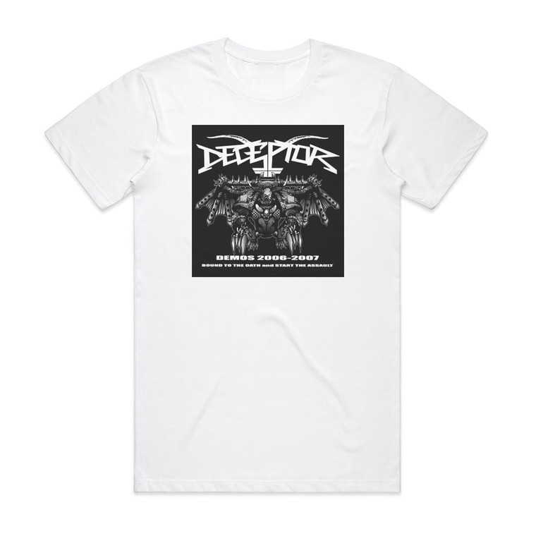 Deceptor Demos 2006 2007 Album Cover T-Shirt White