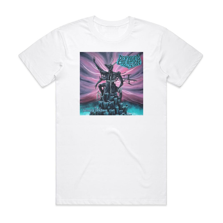Defaced Creation Serenity In Chaos 1 Album Cover T-Shirt White
