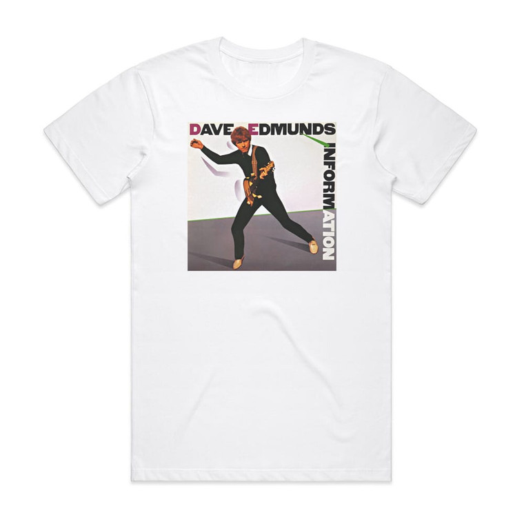 Dave Edmunds Information Album Cover T-Shirt White