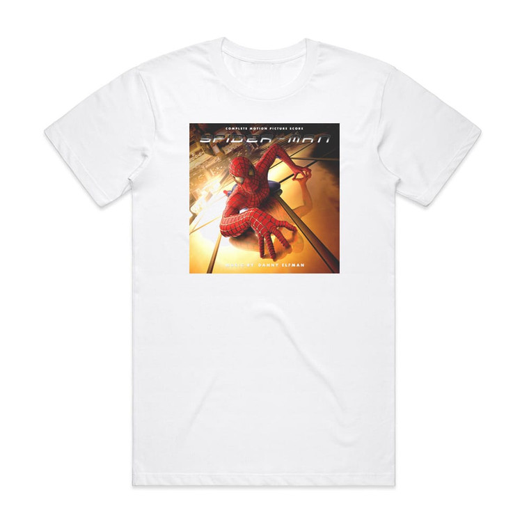 Danny Elfman Spider Man Original Motion Picture Score Album Cover T-Shirt White