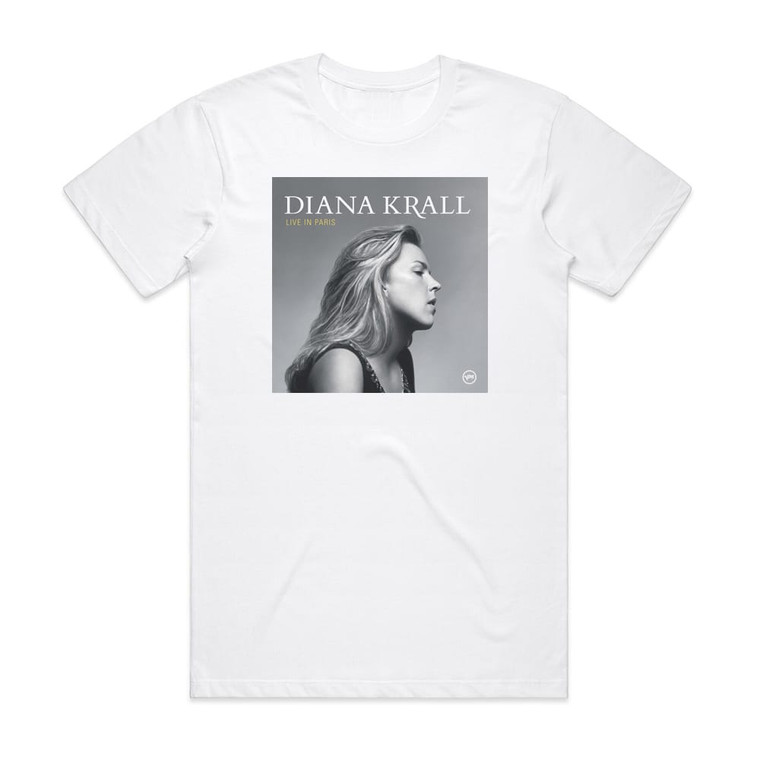 Diana Krall Live In Paris Album Cover T-Shirt White