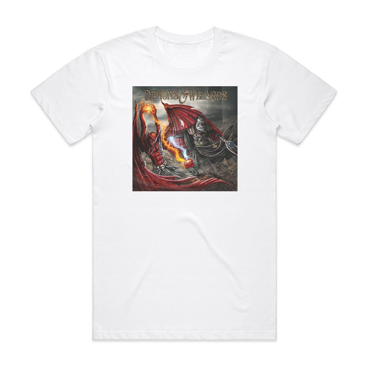 Demons and Wizards Touched By The Crimson King 1 Album Cover T-Shirt White