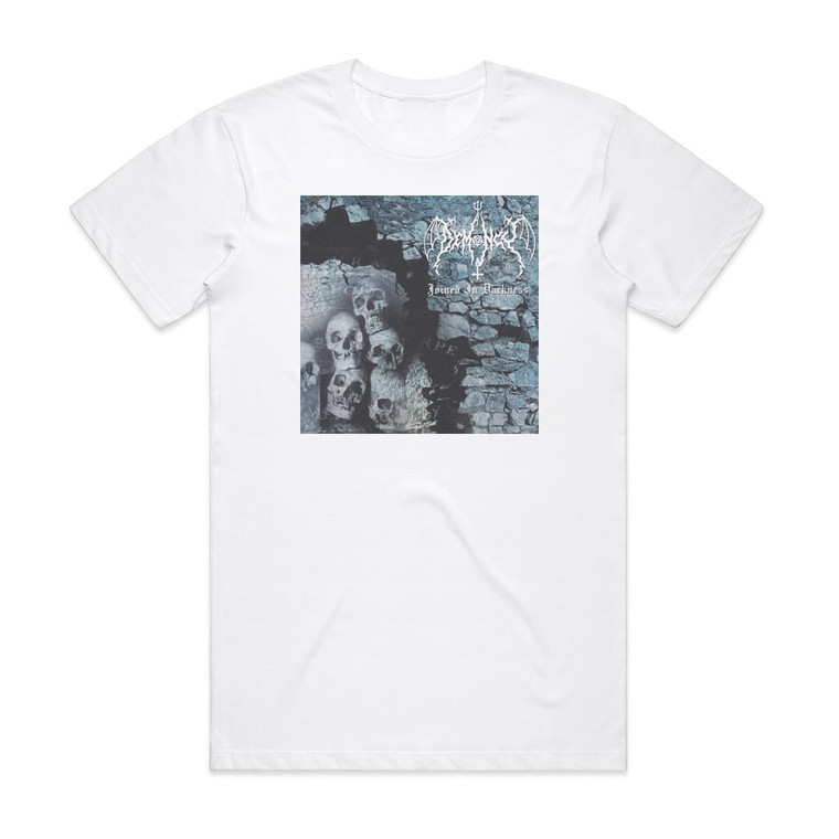 Demoncy Joined In Darkness 1 Album Cover T-Shirt White