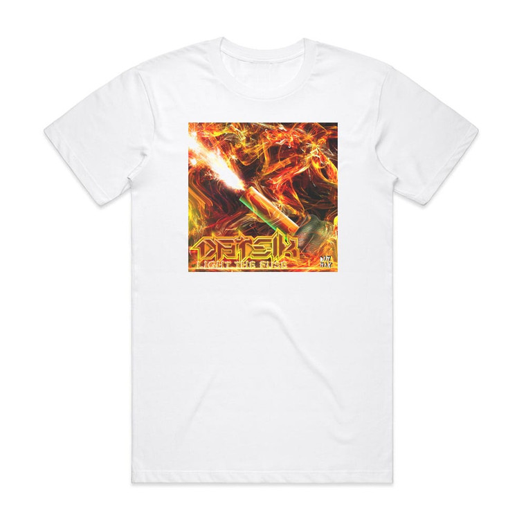 Datsik Light The Fuse Album Cover T-Shirt White Datsik Light The Fuse Album Cover T-Shirt White