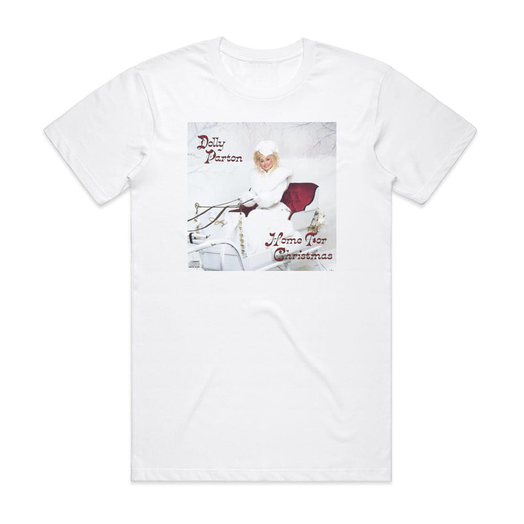 Dolly Parton Home For Christmas 1 Album Cover T-Shirt White