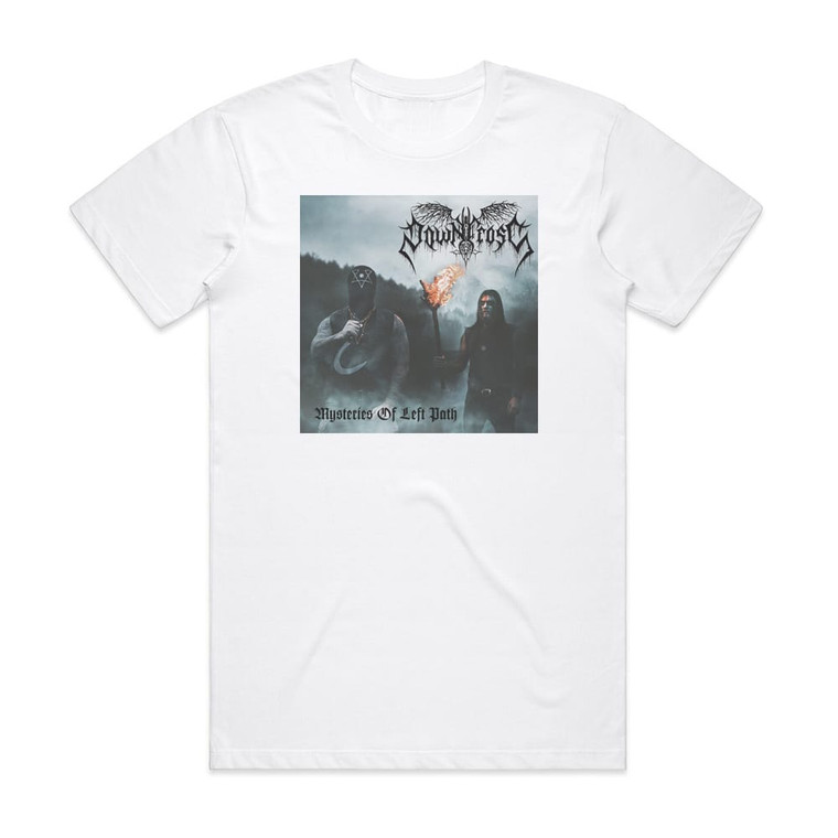 Downcross Mysteries Of Left Path Album Cover T-Shirt White