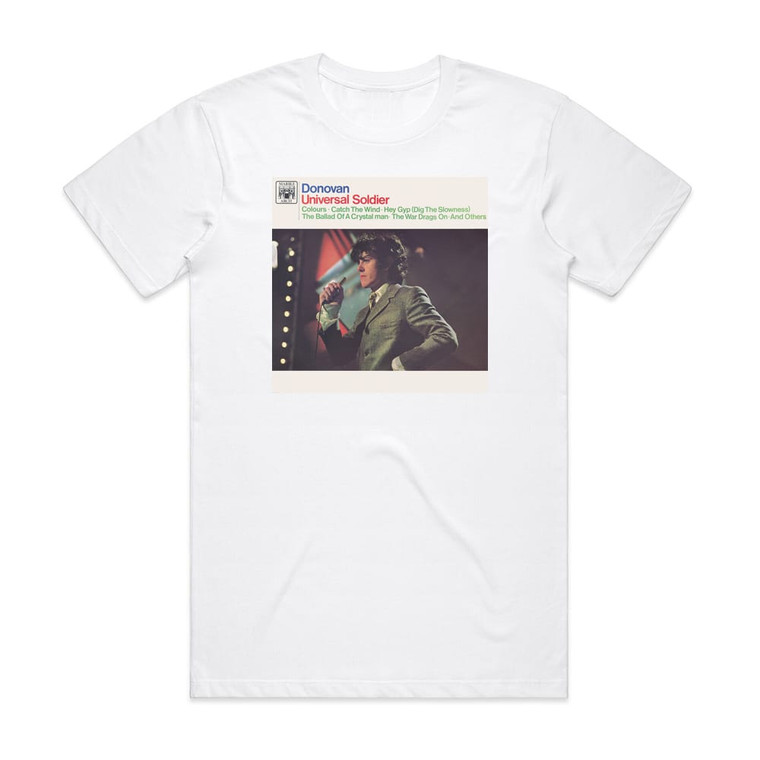 Donovan Universal Soldier Album Cover T-Shirt White