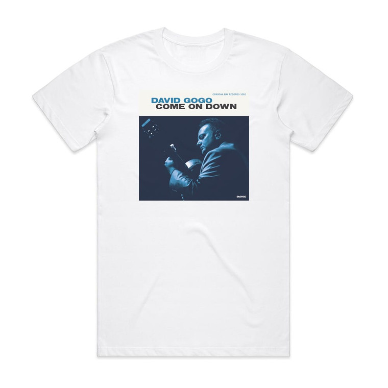 David Gogo Come On Down Album Cover T-Shirt White