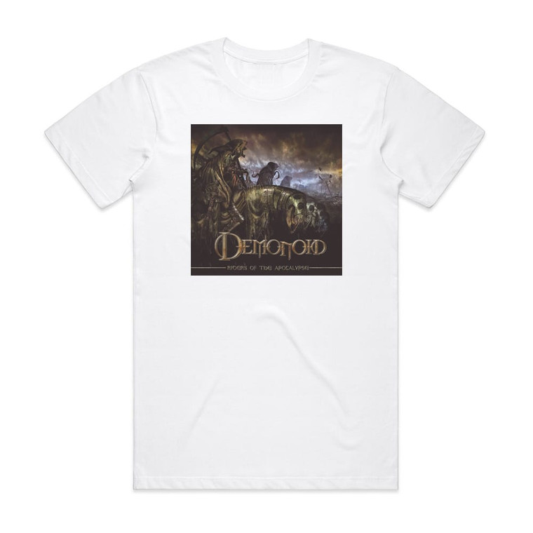 Demonoid Riders Of The Apocalypse Album Cover T-Shirt White