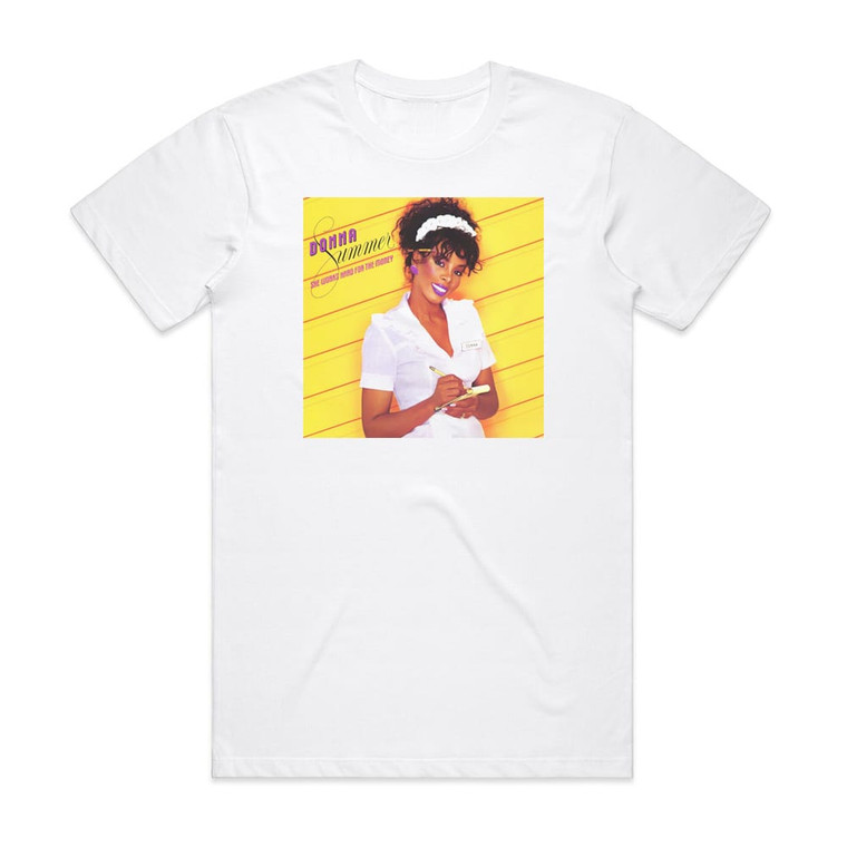 Donna Summer She Works Hard For The Money Album Cover T-Shirt White
