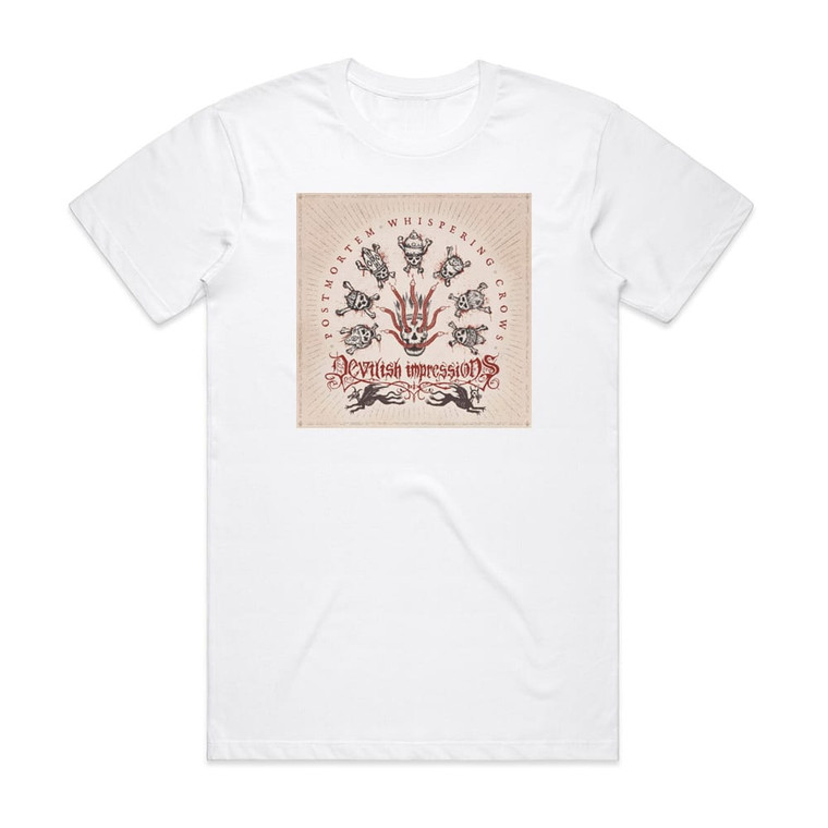Devilish Impressions Postmortem Whispering Crows Album Cover T-Shirt White