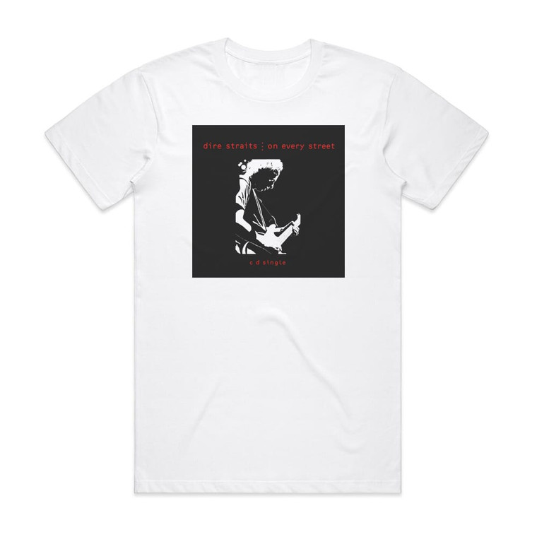 Dire Straits On Every Street 1 Album Cover T-Shirt White