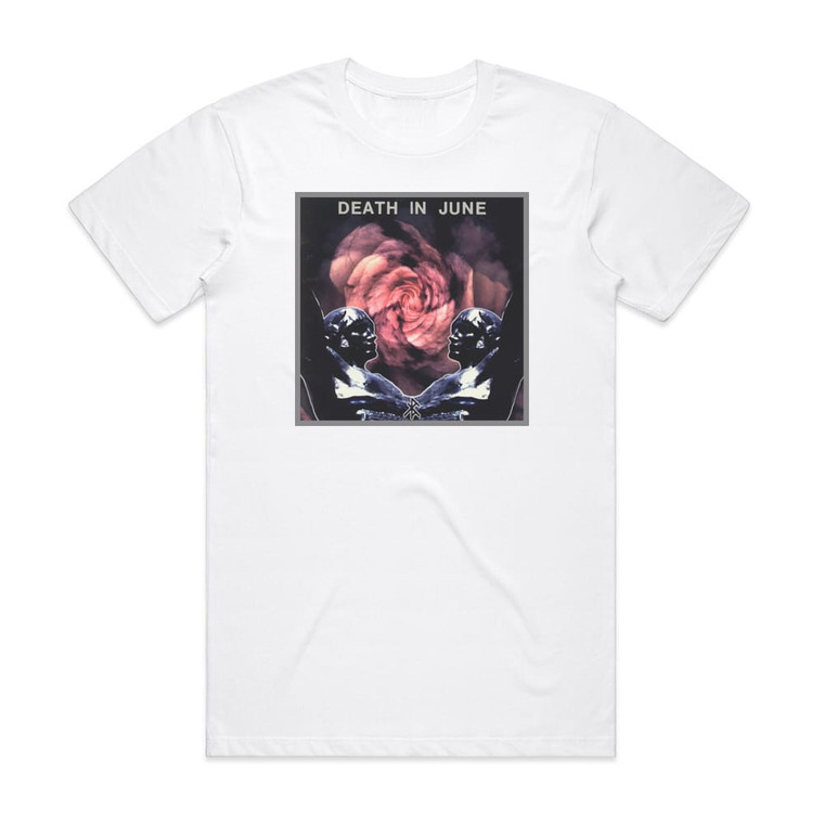 Death in June Rose Clouds Of Holocaust Album Cover T-Shirt White