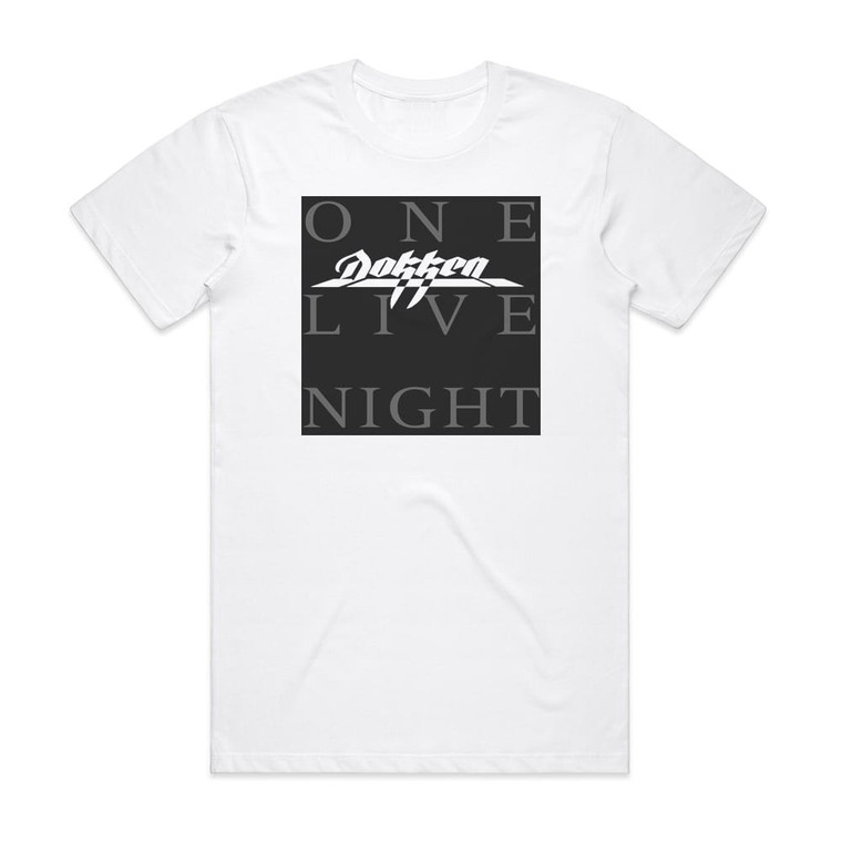 Dokken One Live Night Album Cover T-Shirt White