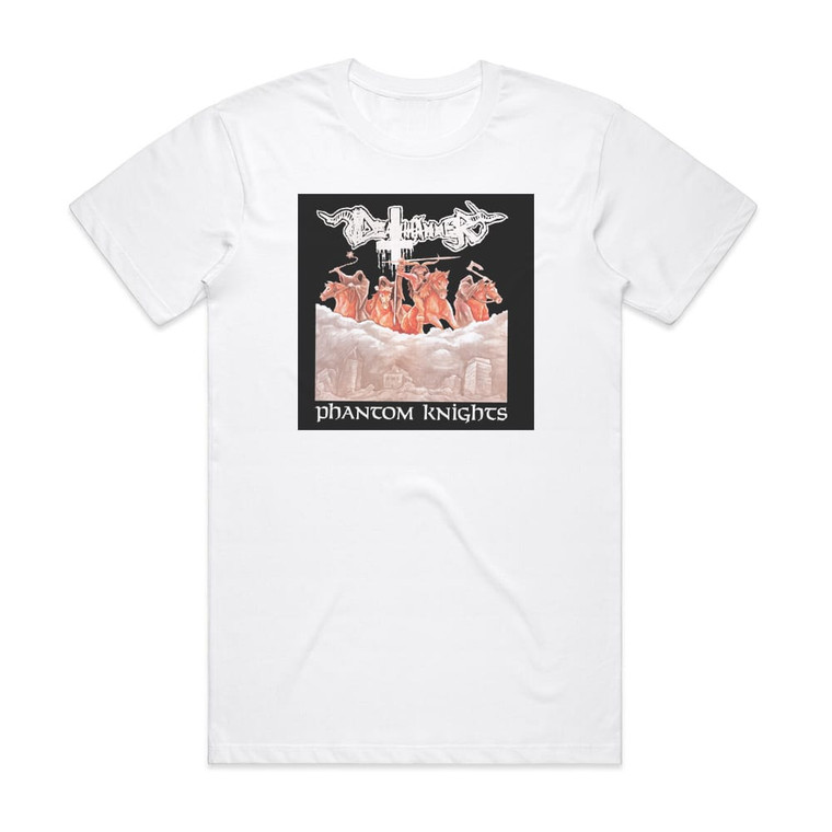 Deathhammer Phantom Knights Album Cover T-Shirt White