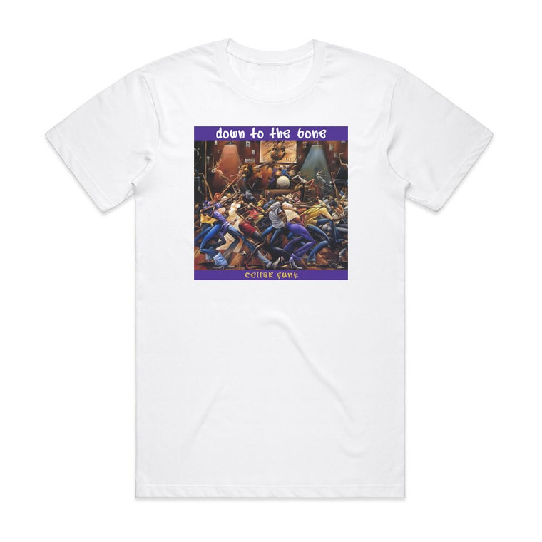 Down to the Bone Cellar Funk Album Cover T-Shirt White