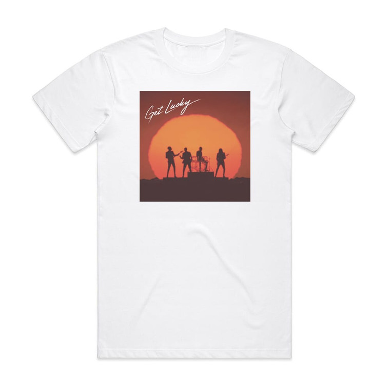 Daft Punk Get Lucky 1 Album Cover T-Shirt White
