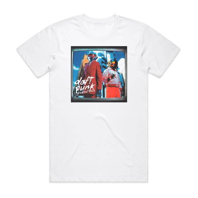 Daft Punk Greatest Hits Album Cover T-Shirt White