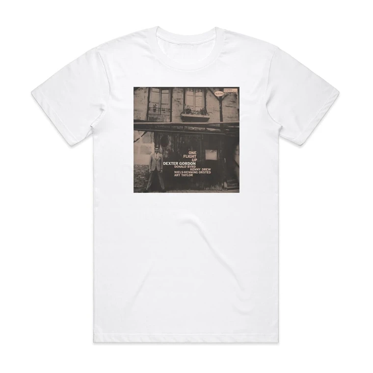 Dexter Gordon One Flight Up Album Cover T-Shirt White