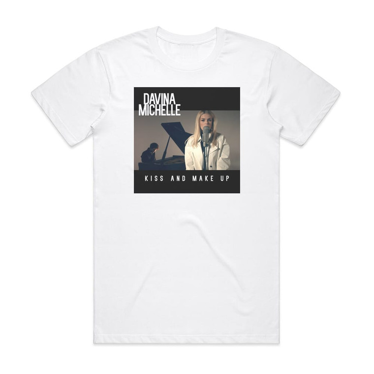 Davina Michelle Kiss And Make Up Album Cover T-Shirt White