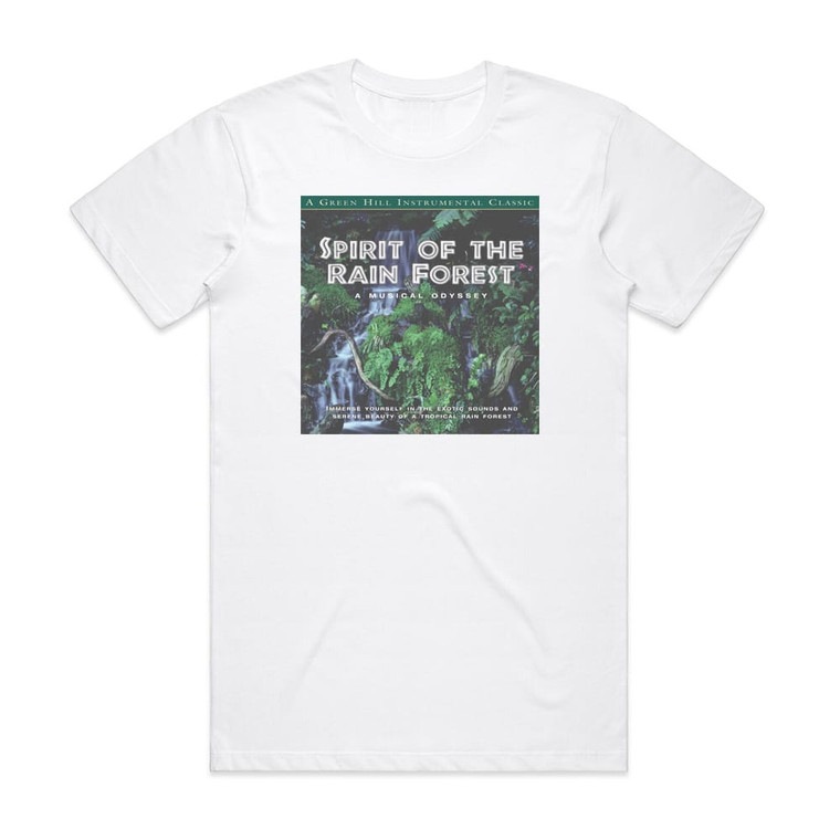David Arkenstone Spirit Of The Rain Forest Album Cover T-Shirt White