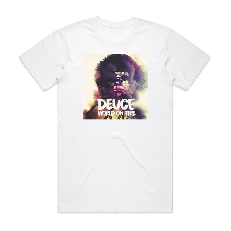Deuce World On Fire Album Cover T-Shirt White