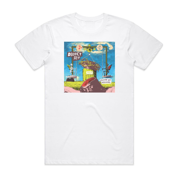 Direct Hit Crown Of Nothing Album Cover T-Shirt White