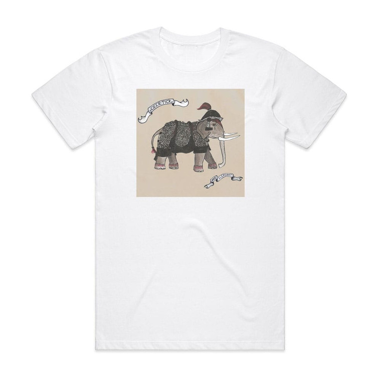 Deer Tick War Elephant 1 Album Cover T-Shirt White