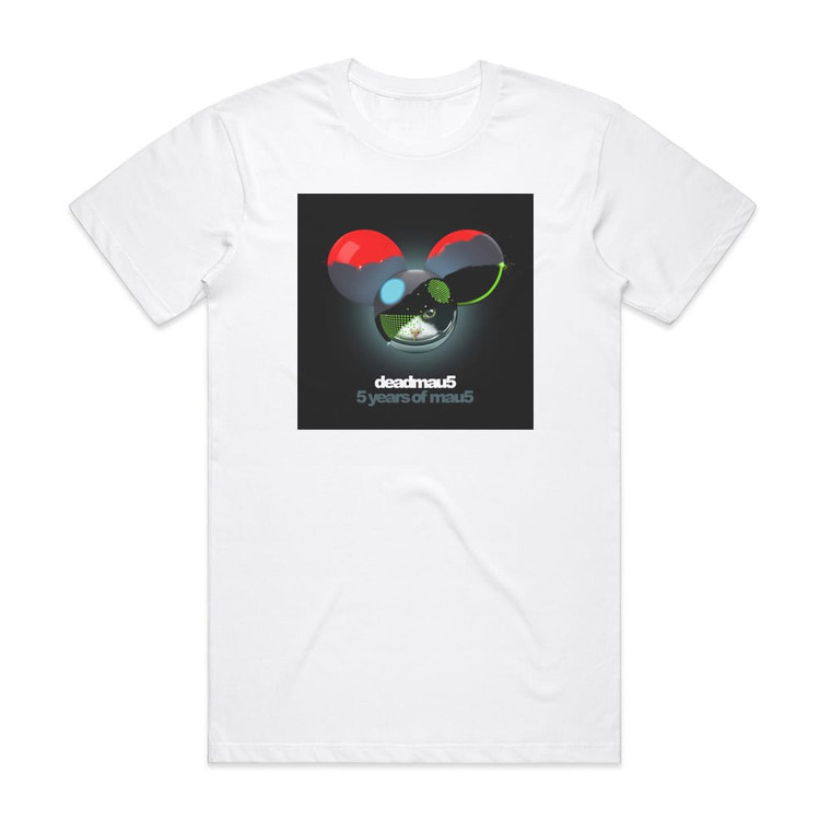 deadmau5 5 Years Of Mau5 Album Cover T-Shirt White