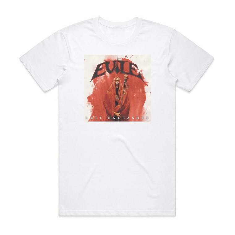Evile Hell Unleashed Album Cover T-Shirt White